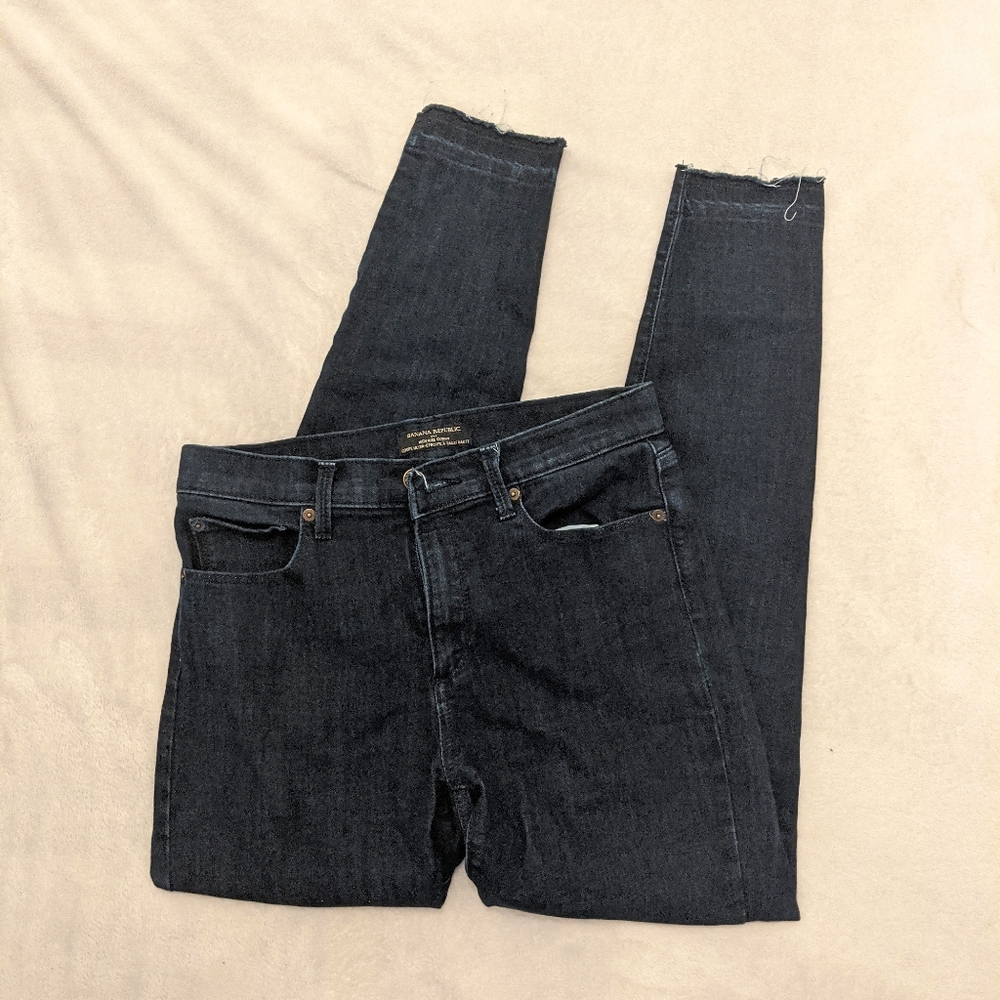 Banana Republic - High Rise Skinny Dark Blue Jeans